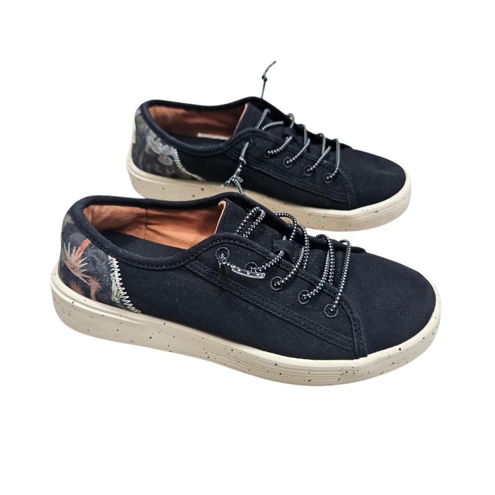 Hey Dude Youth 4 Lace Up Sneakers‎ Black Cactus Casual Comfort Shoes Desert